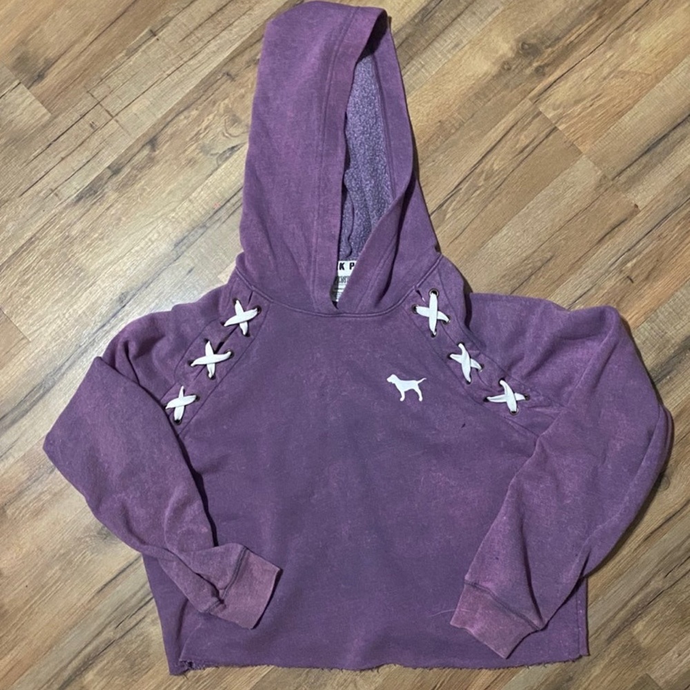 VS pink crop hoodie